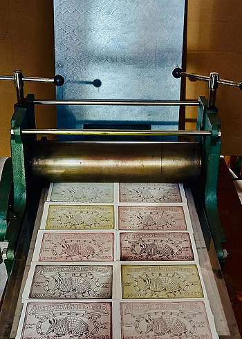 Notgeld-Druckpresse    (Foto: Michael Scheu / Tiefdruckgebiete )