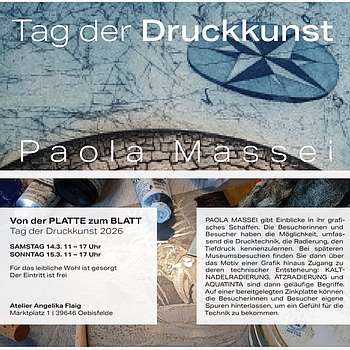 Flyer Tag der Druckkunst 2026 Paola Massei