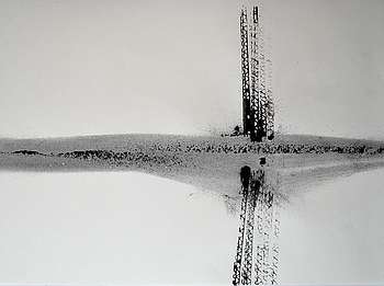 Karin Dammers Landscape, Kartondruck mit Grafit, 30 x 42 cm (eigene Aufnahme)