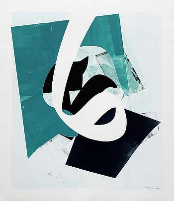Ohne Titel, 85 x 80 cm, Aatigrafie, Unikatdruck, Aatifi 2025. Repro: Atelier Aatifi
