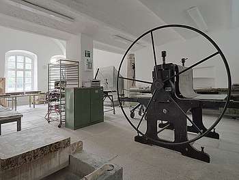 Blick in die Druckwerkstatt, Foto: Georg Thuringer