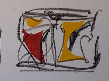 Farblithografie 1/6, Dancing to the Music, Monika Jokiel