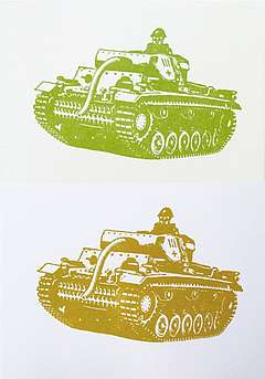 Panzerdruck, ohne und mit Gewürz, Copyright © 2023 Stephan Werbeck