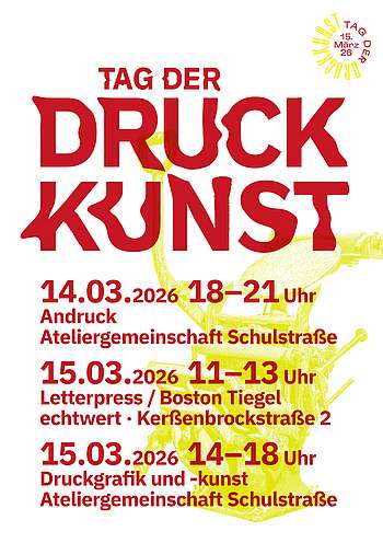 Plakat zum Tag der Druckkunst bei echtwert © Albert Bartel
