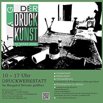 Verein "Ich schreibe!"-Aushang Tag der Druckkunst 2025